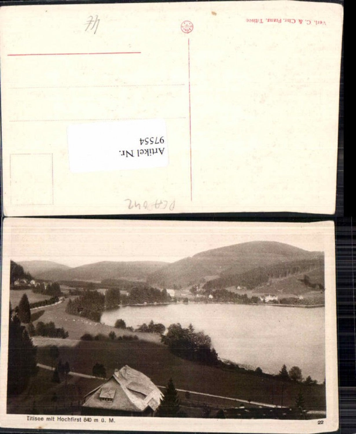 97554,Titisee Neustadt m. Hochfirst 1920