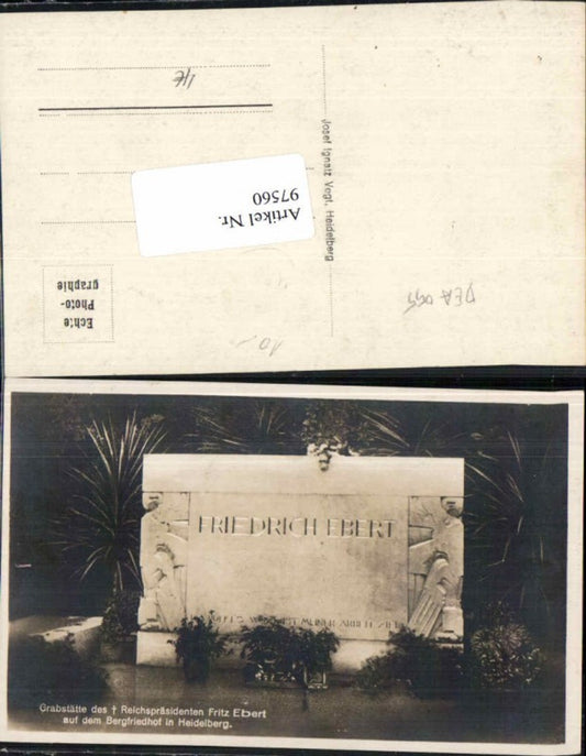 97560,Grave of the Reich President in Heidelberg 1920