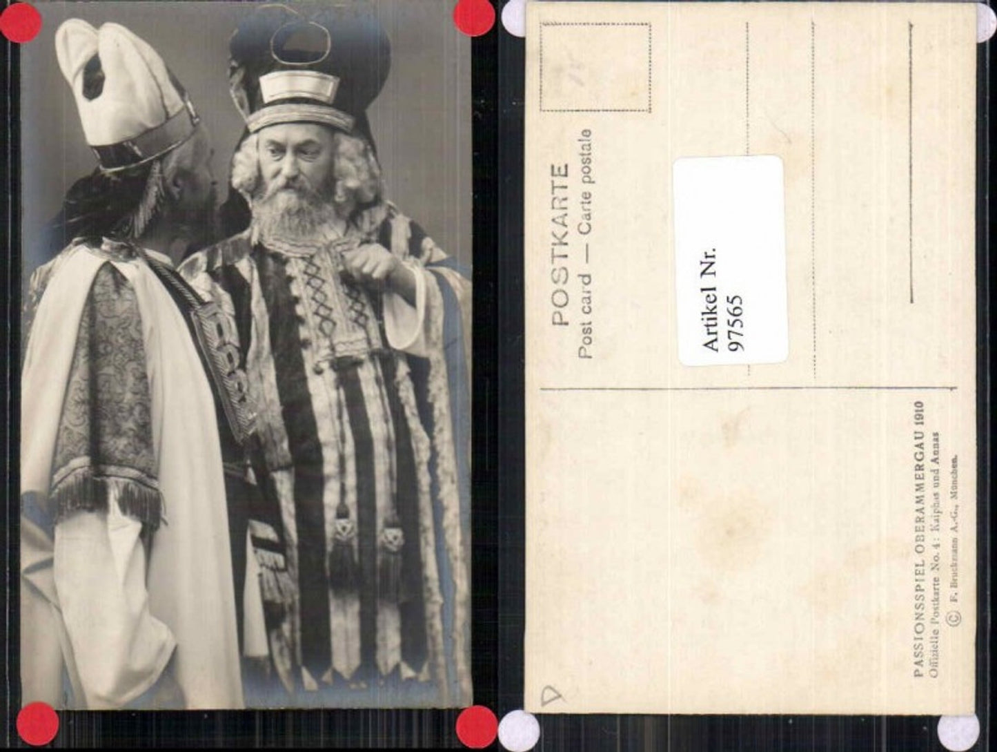 97565,Passionsspiel Oberammergau Off. Postkarte Nr 4