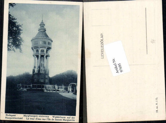 97695,Budapest Wasserturm auf d. Margaretheninsel