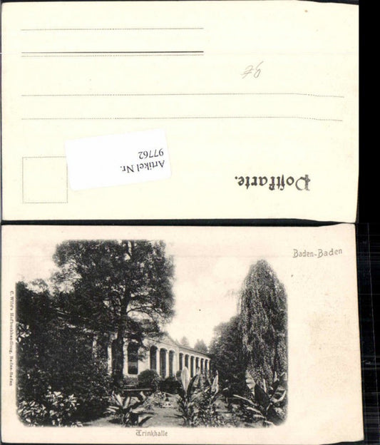 97762, Baden-Baden Trinkhalle around 1900