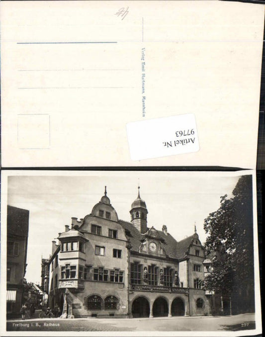 97763, Freiburg im Breisgau Town Hall Market Square 1930