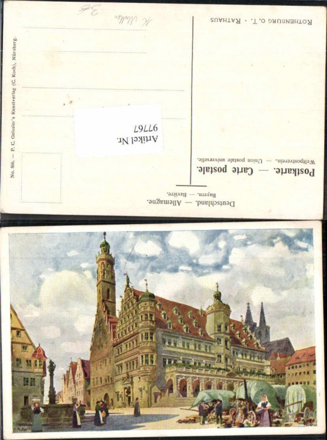 97767,K. Mutter sign. Rothenburg ob der Tauber Rathaus