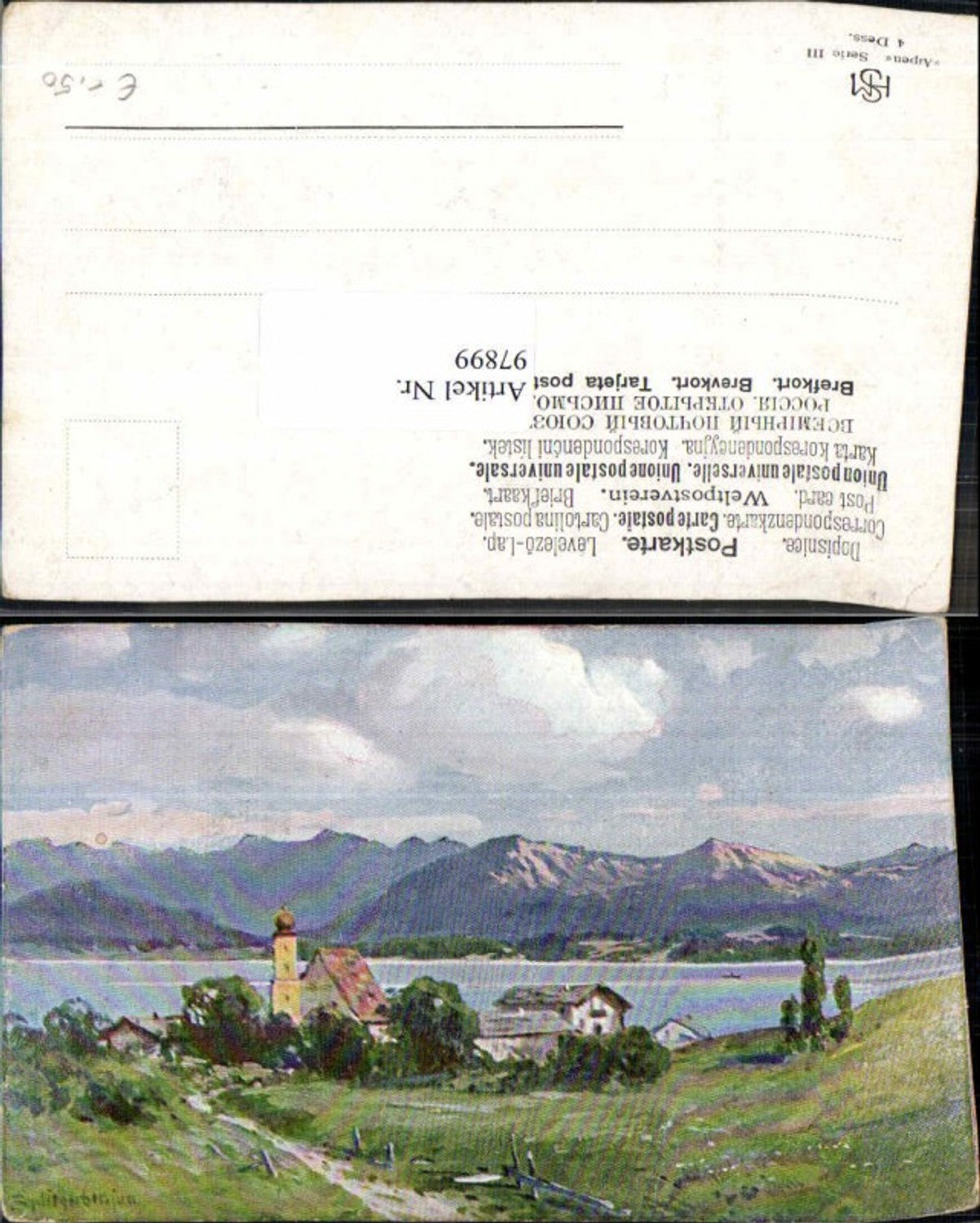 97899, J. Splitgerber jun Artist Card Tegernsee Bavaria