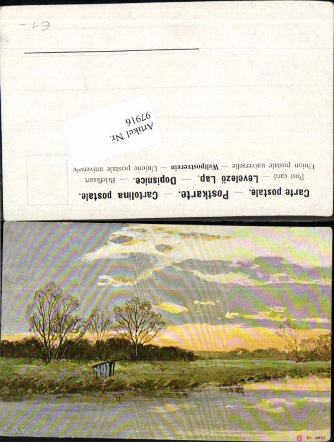 97916,J. Splitgerber jun Künstlerkarte Fluss landschaft