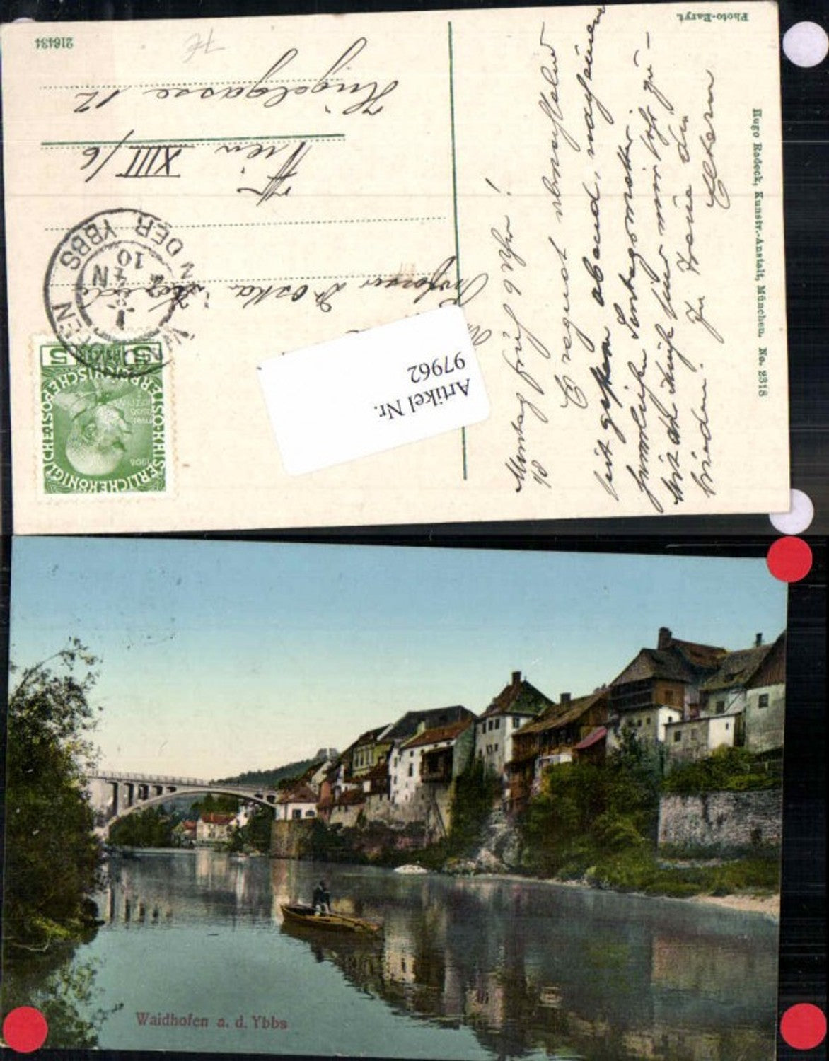 97962,Waidhofen a.d. Ybbs Partie in Zell m. Boot 1910