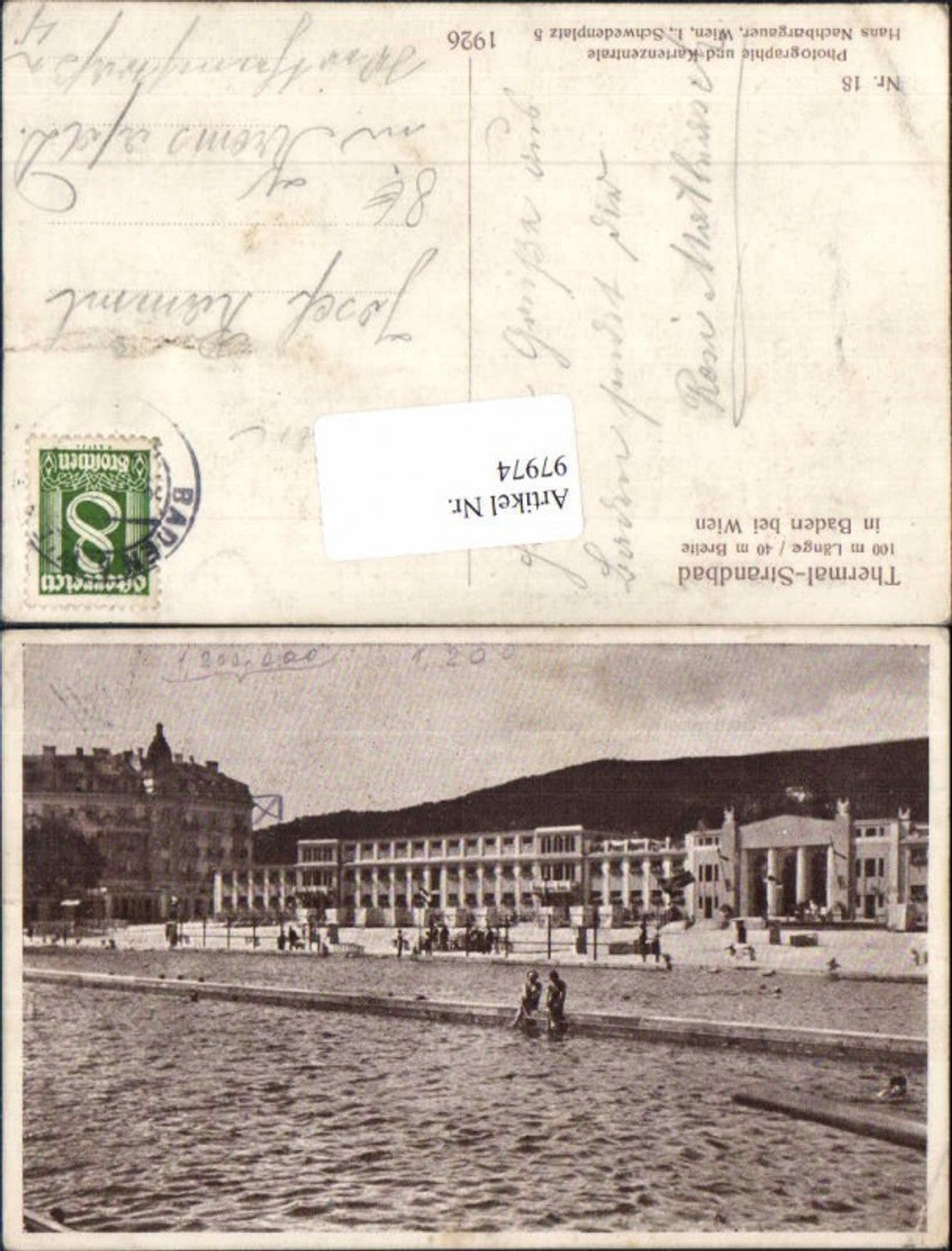 97974,Baden bei Wien Strandbad 1926