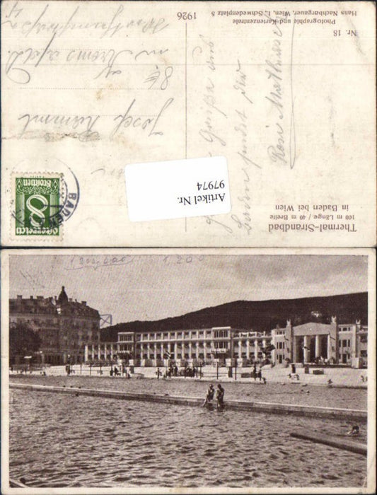 97974,Baden bei Wien Strandbad 1926
