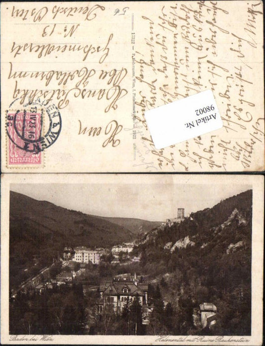 98002,Baden b. Wien Helenental Rauhenstein