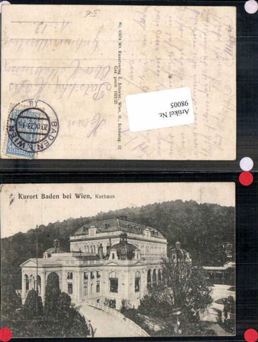 98005,Baden b. Wien Kurhaus 1921