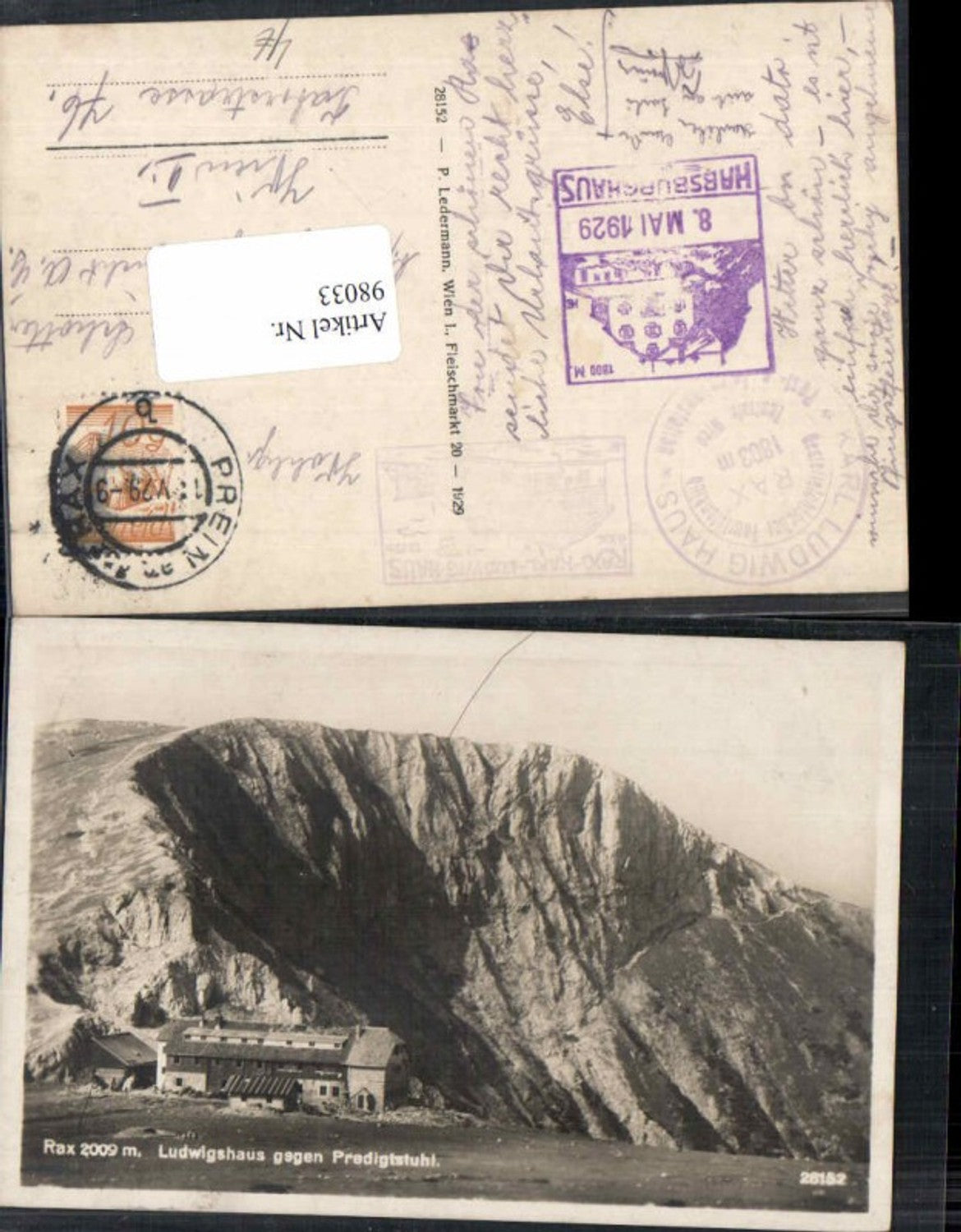 98033,Rax Reichenau Ludwigshaus Predigtstuhl