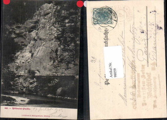 98059,Höllental Partie Nasswald Hirschwang 1908
