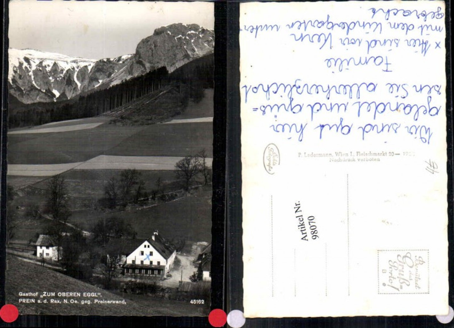 98070,Gasthaus Oberen Eggl in Prein a.d. Rax