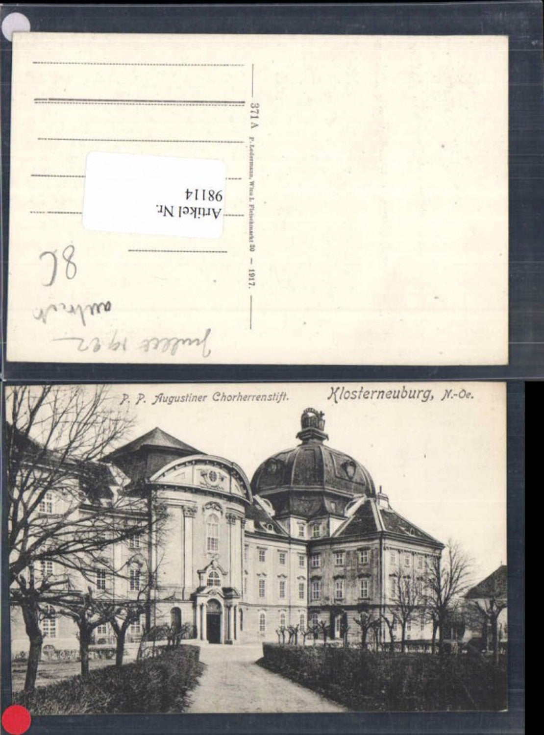 98114,Klosterneuburg Augustiner Chorherrenstift 1905