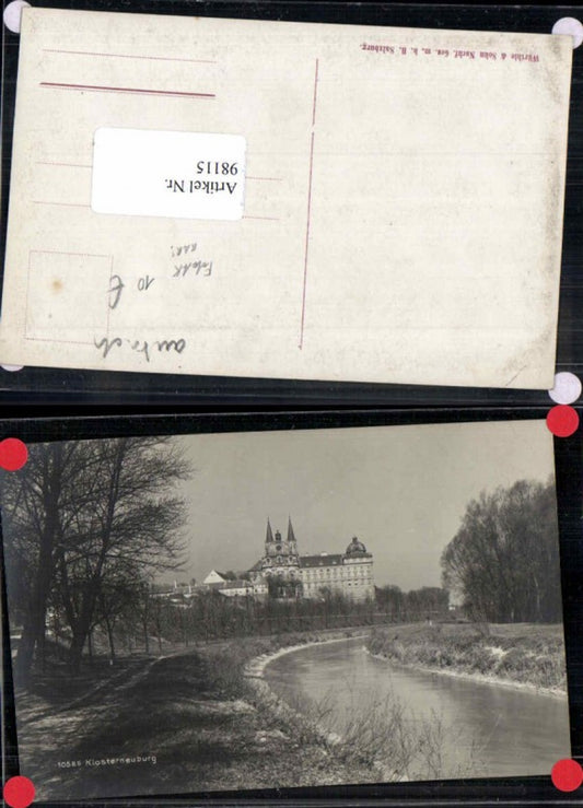 98115,RARE FotoAK Klosterneuburg Wegpartie am Ufer