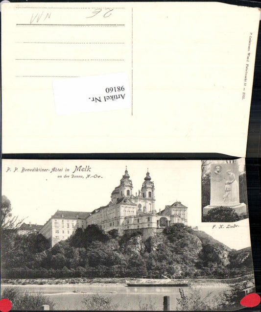 98160,Melk a.d. Donau Abtei m. Linde 1911