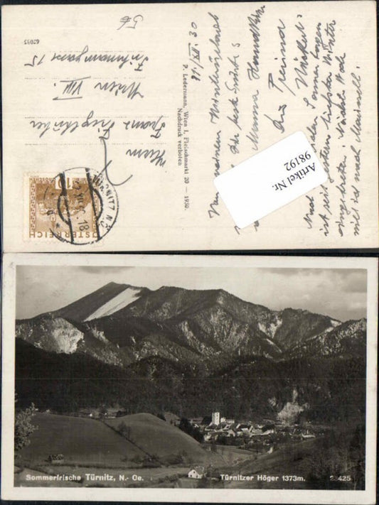 98192,Sommerfrische Türnitz m. Höger