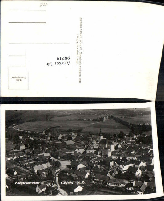 98219,Fliegeraufnahme Gföhl bei Krems 1941