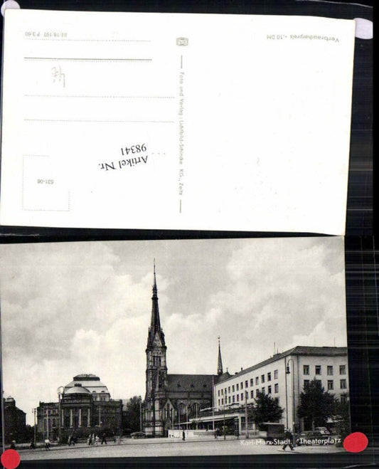 98341,Karl Marx Stadt Theaterplatz 1940 Chemnitz