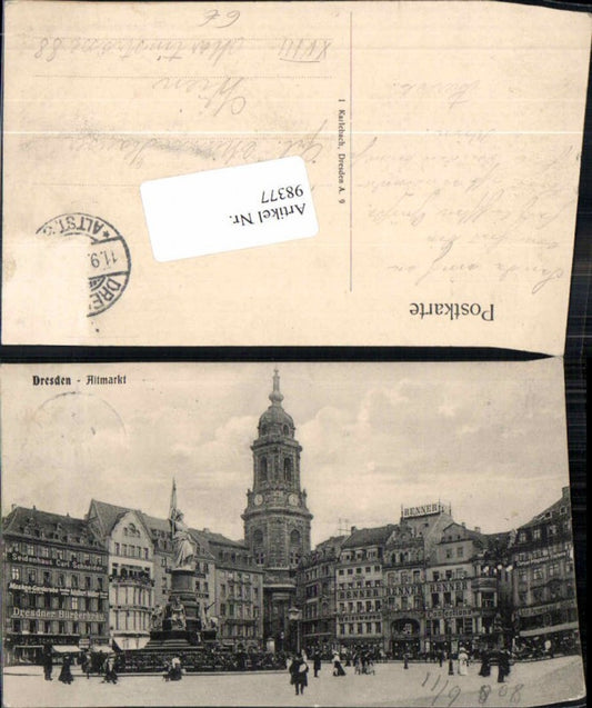 98377,Dresden Altmarkt m. Geschäfte Leute 1905