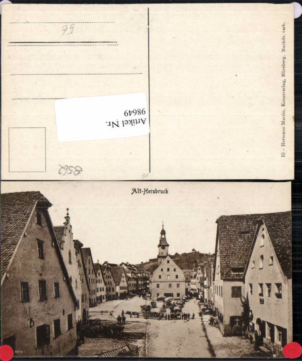 98649, Alt Hersbruck, Market Square, 1905