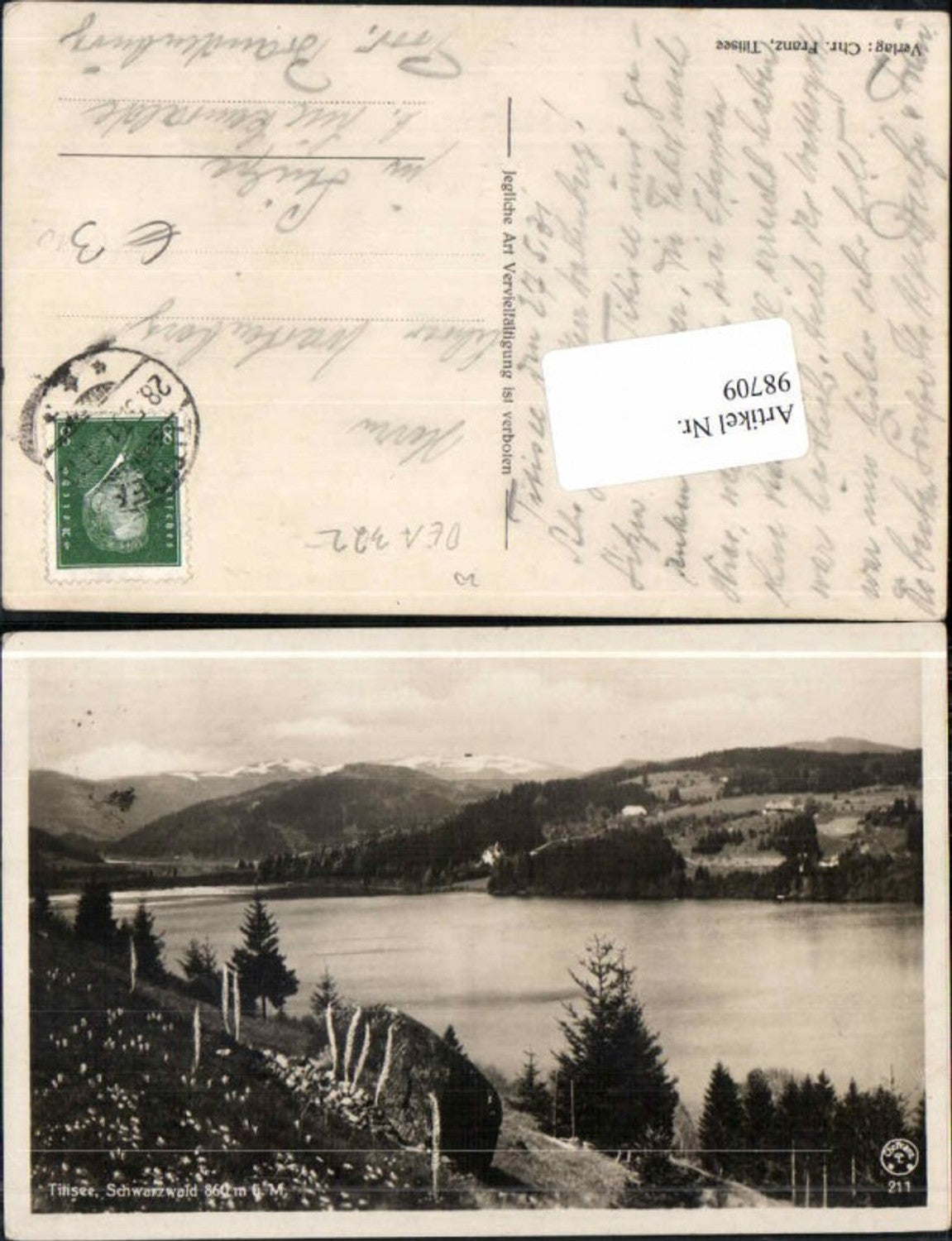 98709,Titisee Neustadt Schwarzwald 1931