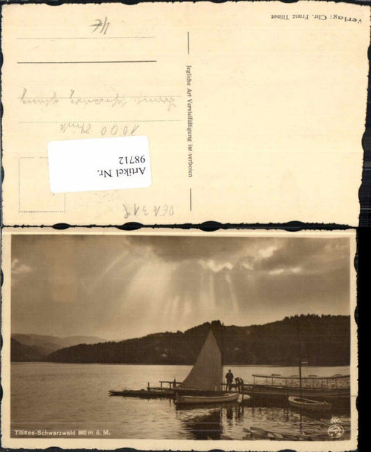 98712,Titisee Neustadt Segelboot am See Boot Segler