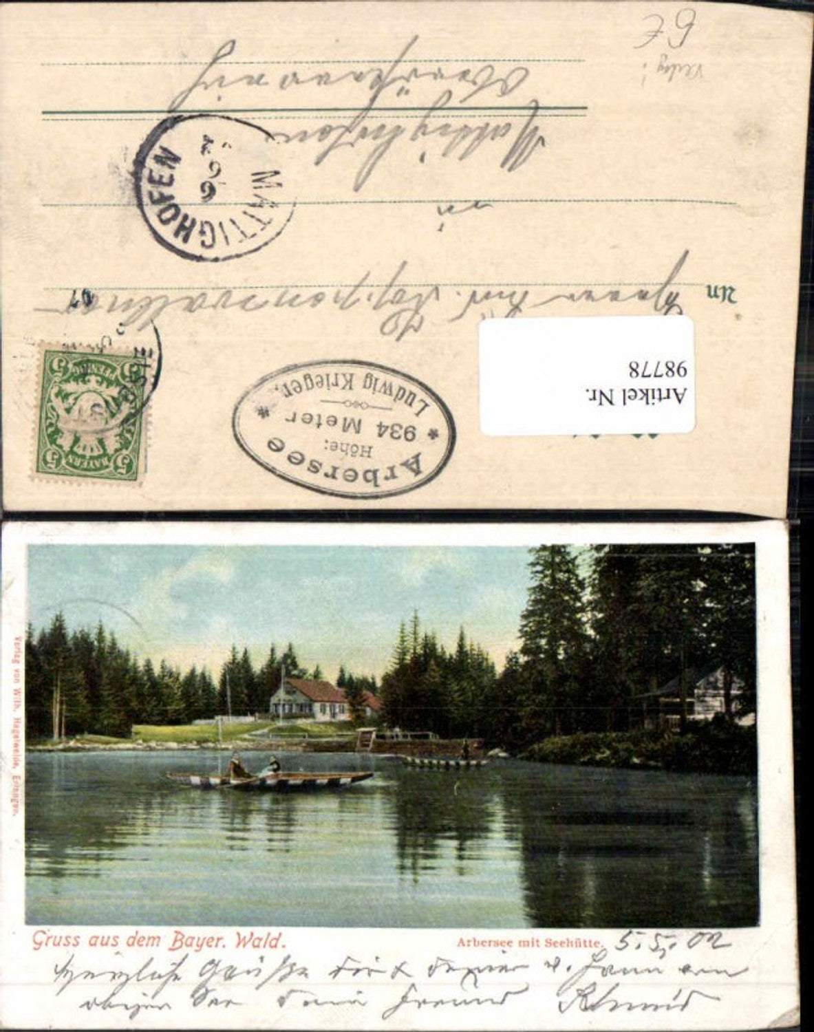 Eisenstein Gruss aus d. Bayrischen Wald Arbersee Mattighofen 1902