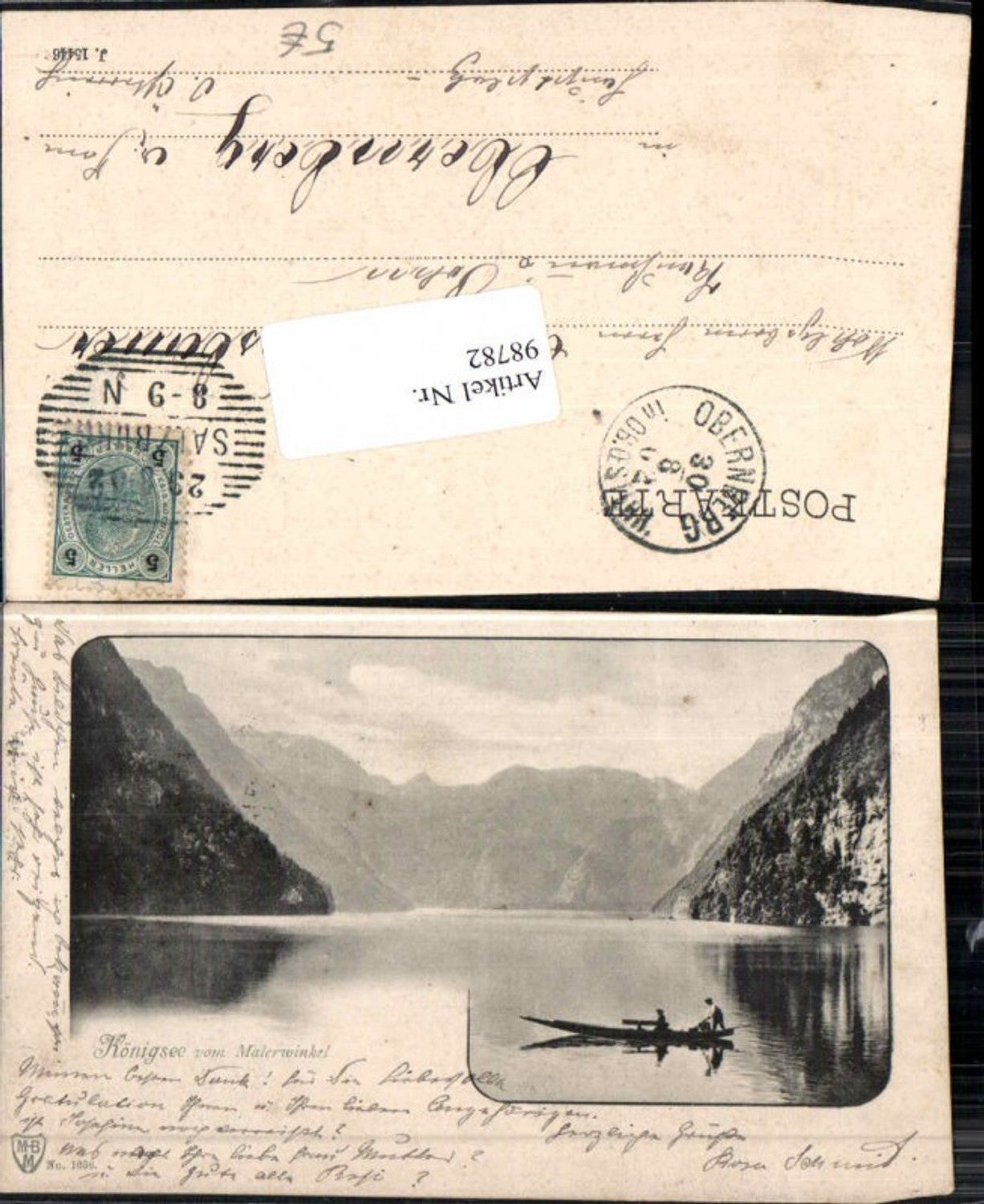 98782,Königsee vom Malerwinkel Berchtesgaden 1900