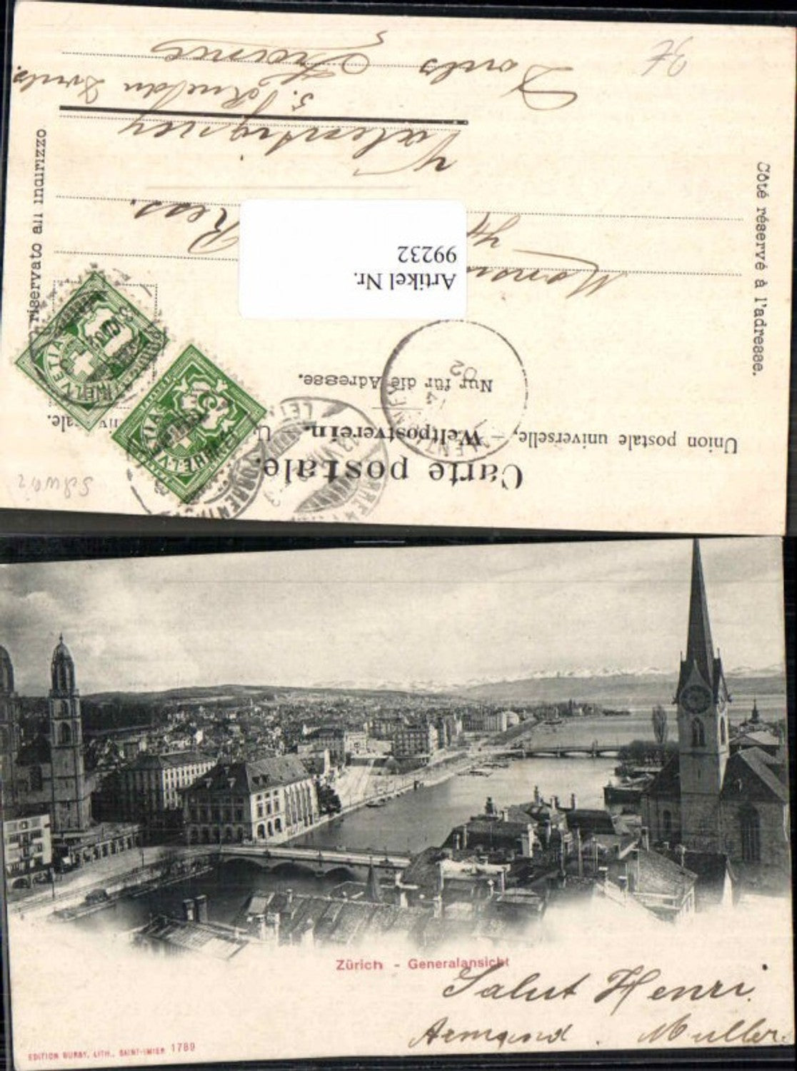 Alte Ansichtskarte – Old Postcard