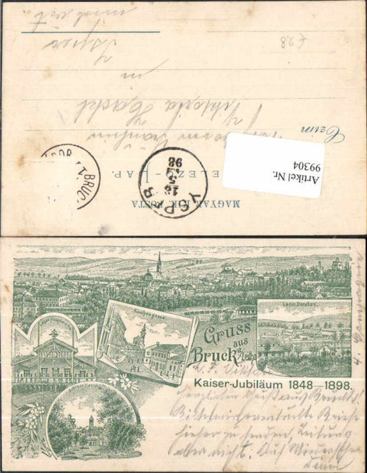 99304,Vorläufer Gruss aus Bruck a.d. Leitha Kaiser Jubiläum 1898