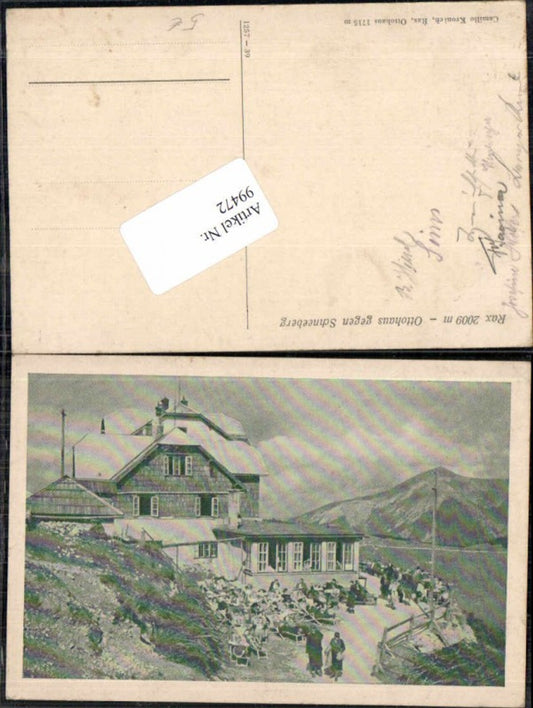 99472,Rax Reichenau Ottohaus m. Schneeberg