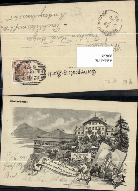 99639,Hinterbrühl Restaurant Radetzky Liechtenstein Burg RAR