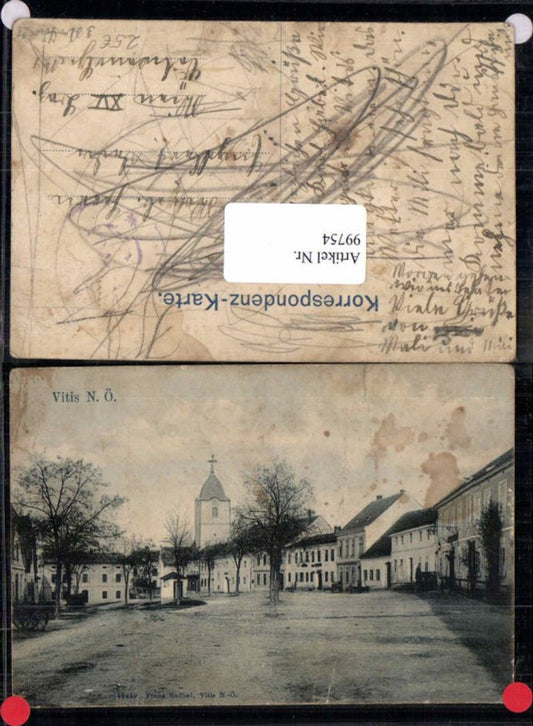 99754,Vitis Marktplatz um 1920