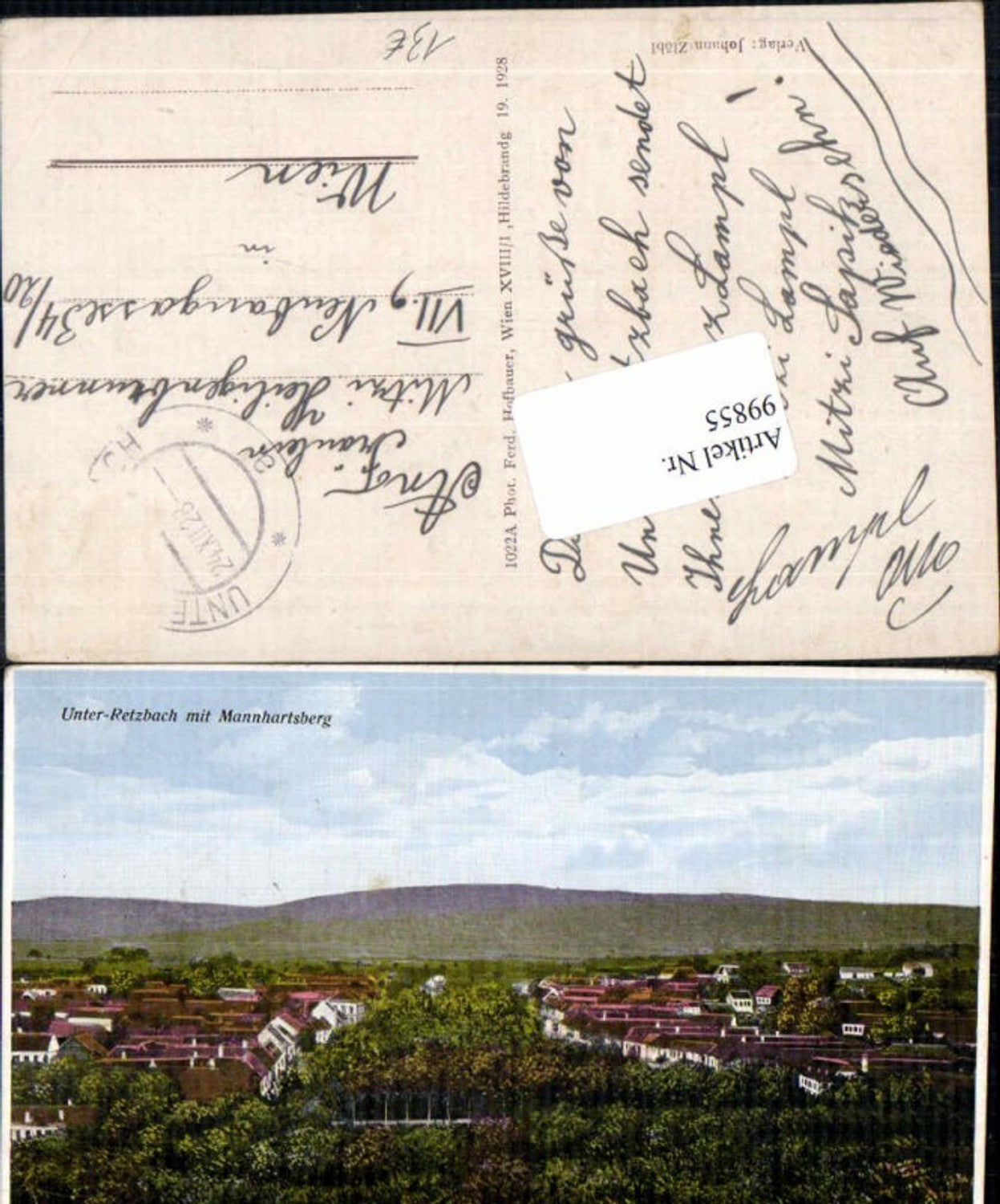 99855,Unter Retzbach m. Mannhartsberg Unterretzbach