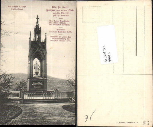 99916,Bad Nassau a. Lahn Steindenkmal