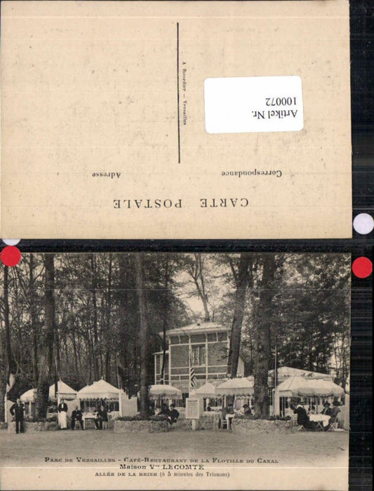 100072,Parc de Versailles Cafe Restaurant Flotille du canal Maison Le Comte