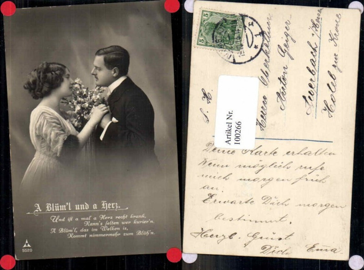 100266,Photochemie Frau Mann Blumen Girl Flowers