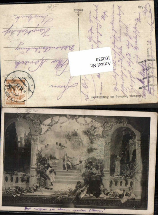 100530,Salzburg Vorhang im Stadttheater Theater Innen 1927