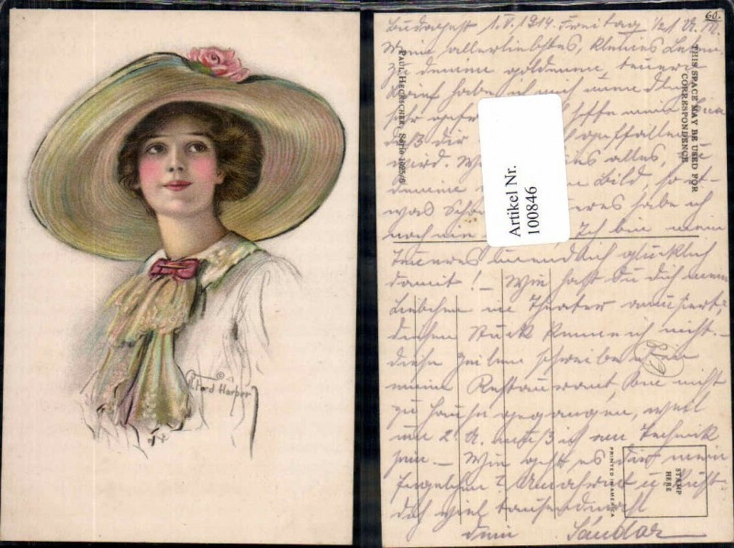 Art Nouveau Edwardian Fashion Fashion Hat Mode R Ford Harber 100846