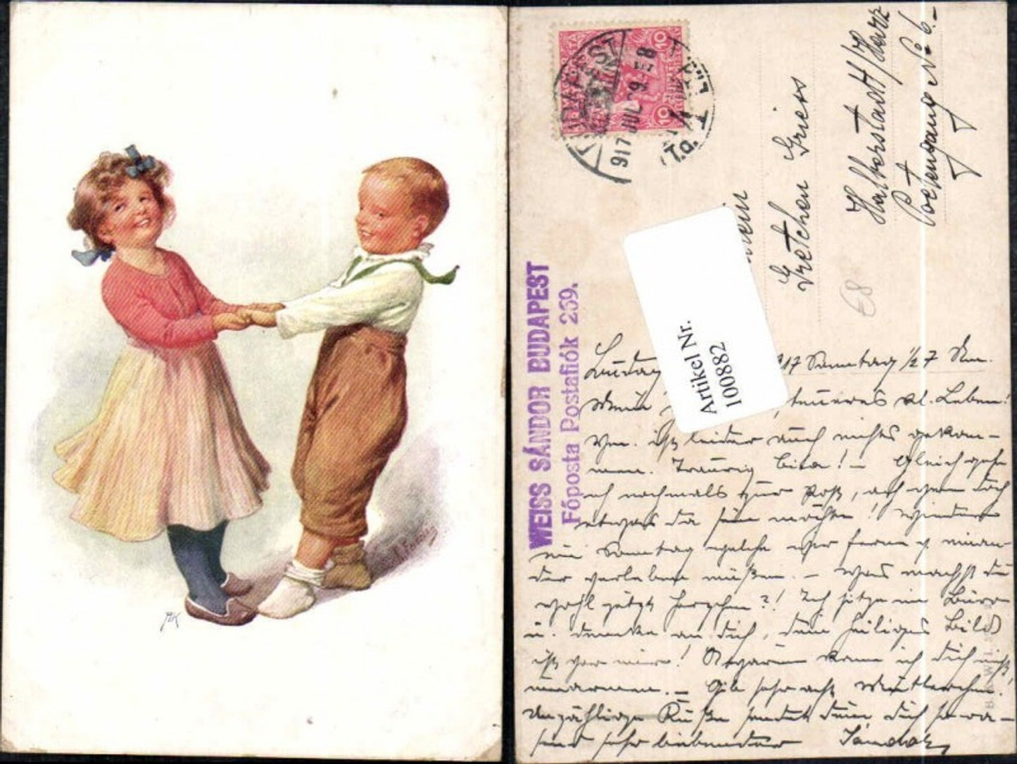 100882,Karl Feiertag Kinder tanzen Reigen B.K.W.I 393-2