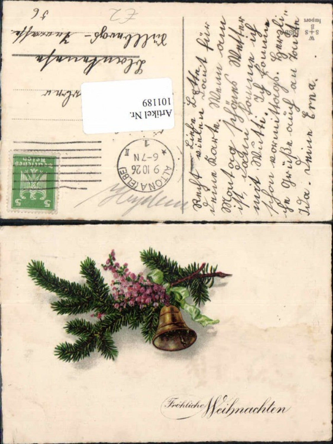 101189, Christmas bell fir branch
