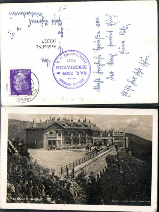 101327,Rax reichenau Bergstation Hotel 1943