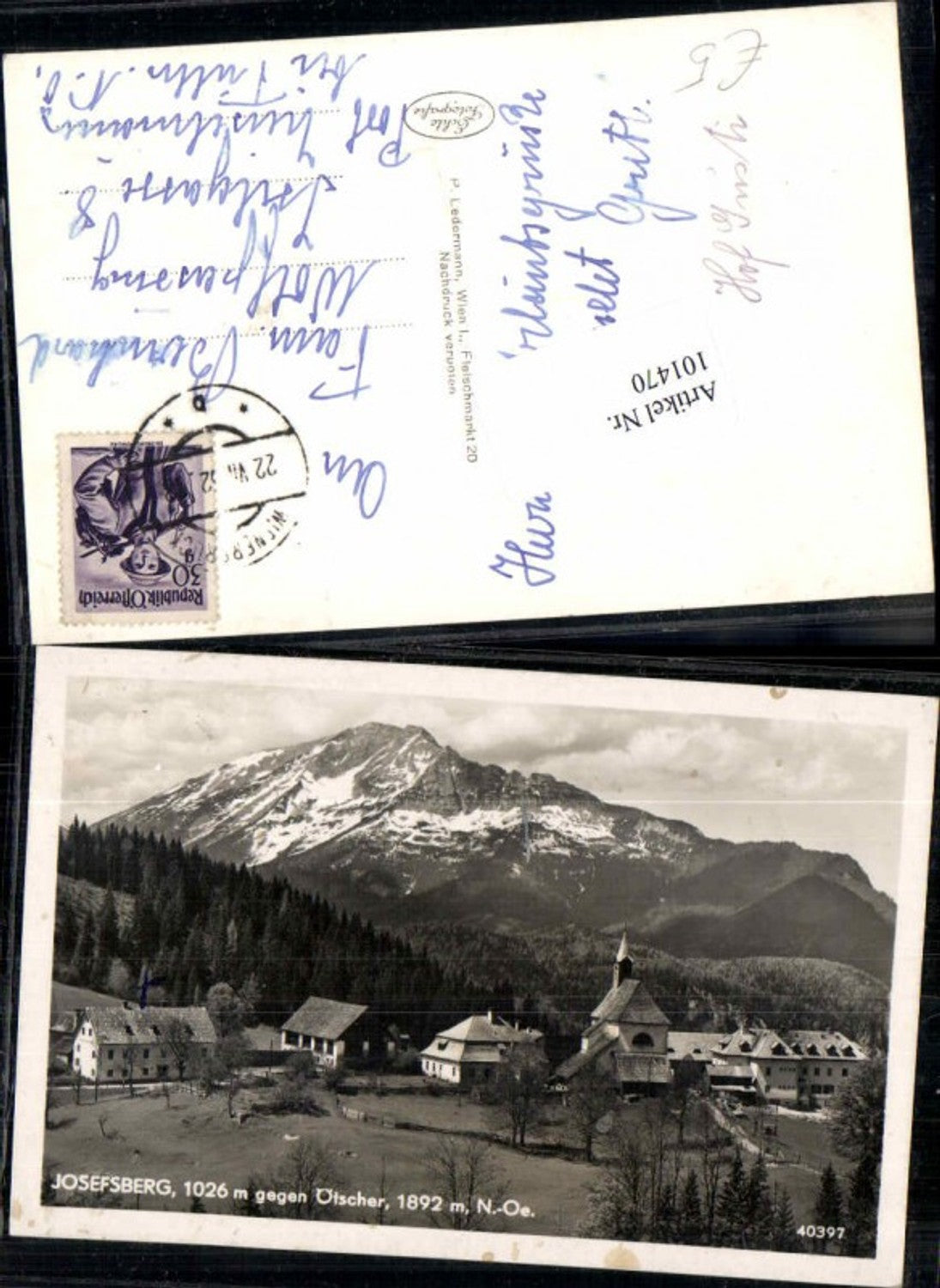 101470,Josefsberg gegen Ötscher 1952
