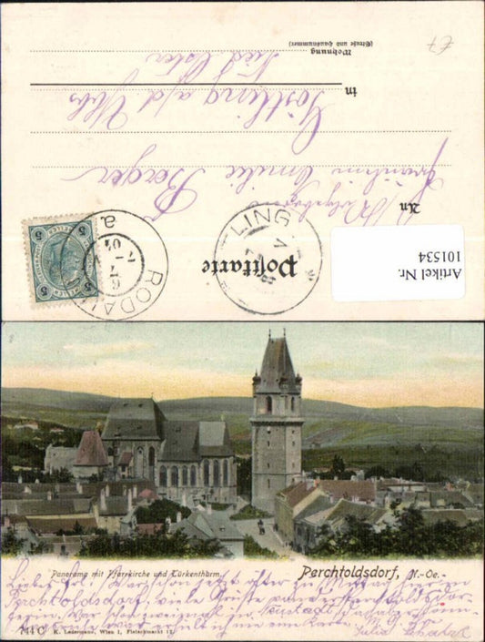 101534,Perchtoldsdorf b. Wien Türken Turm Kirche Türkenturm 1900