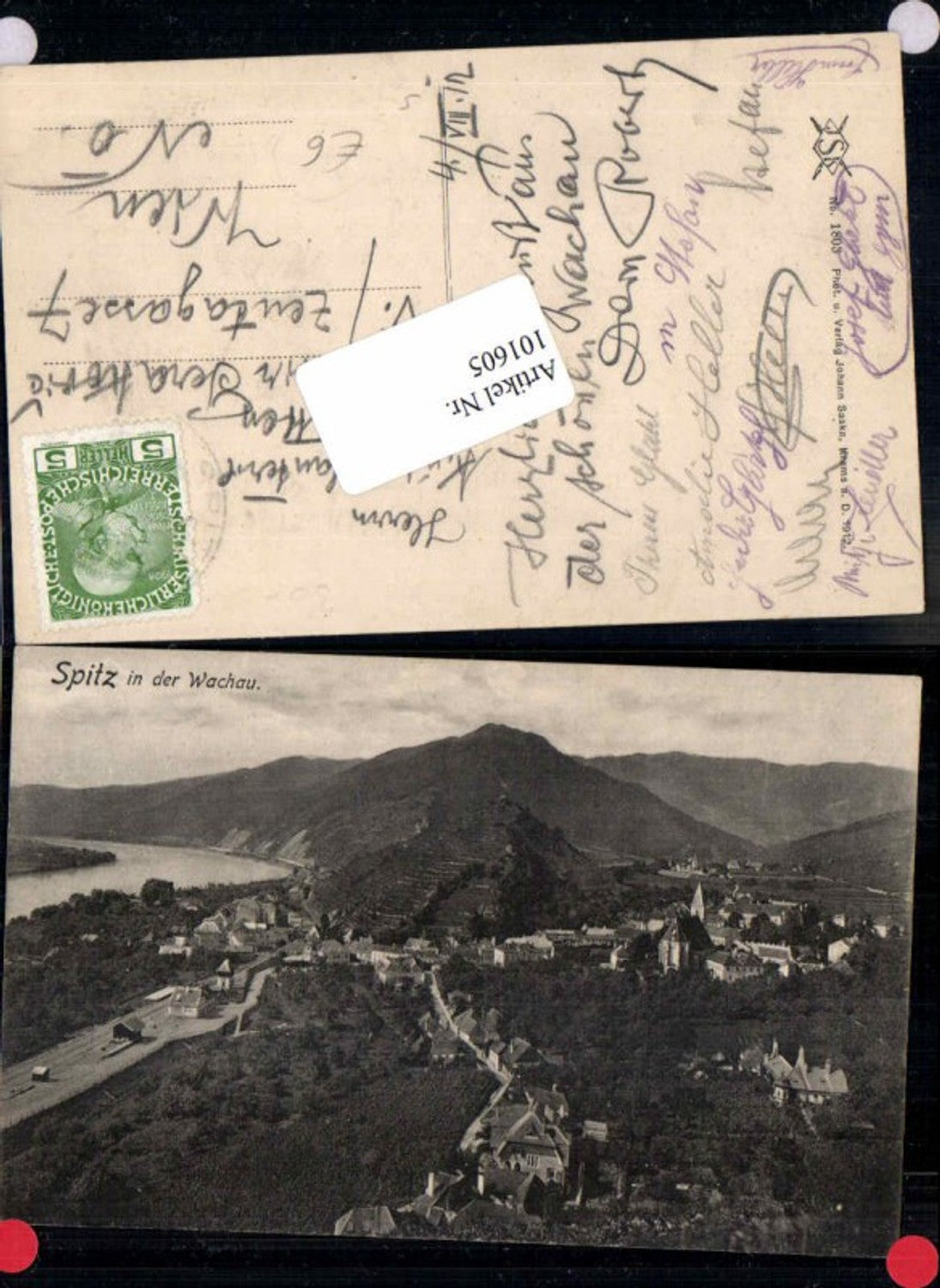 101605,Spitz a.d. Donau Wachau Tolle Ansicht 1912
