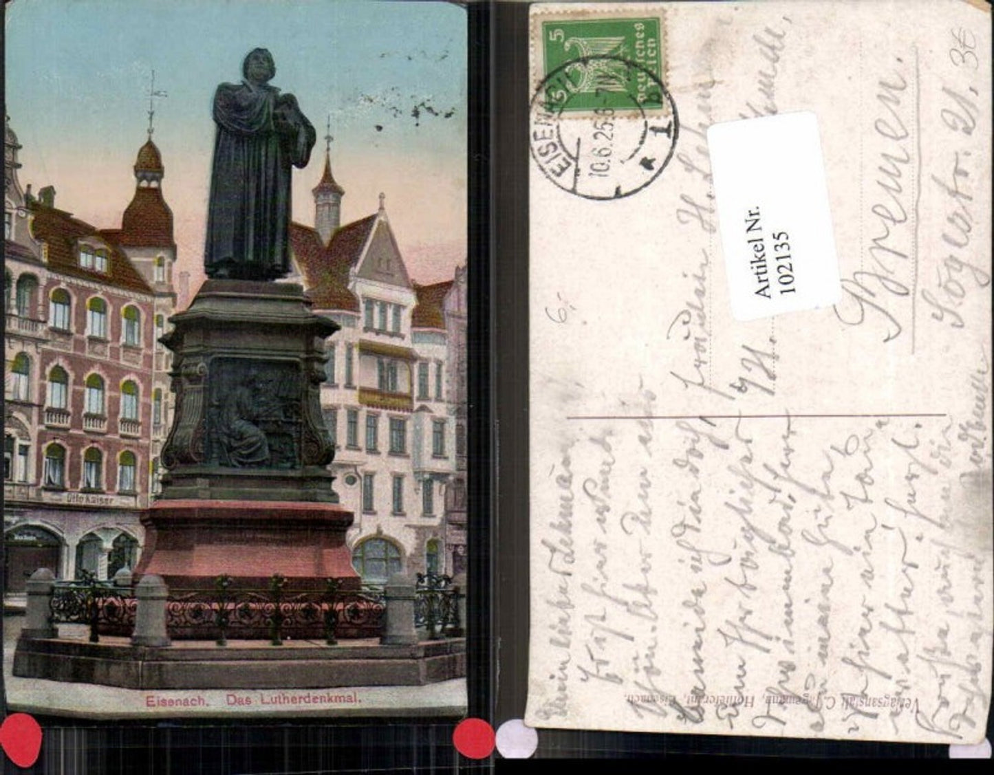 102135, Eisenach Luther Monument Martin Luther