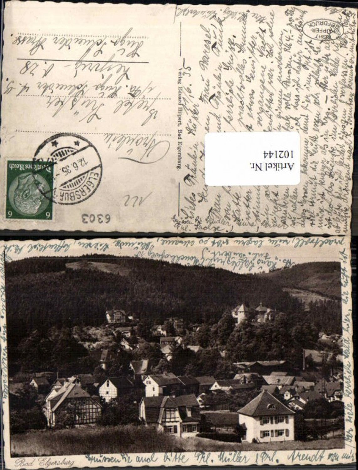 102144, Bad Elgersburg 1930 Town view