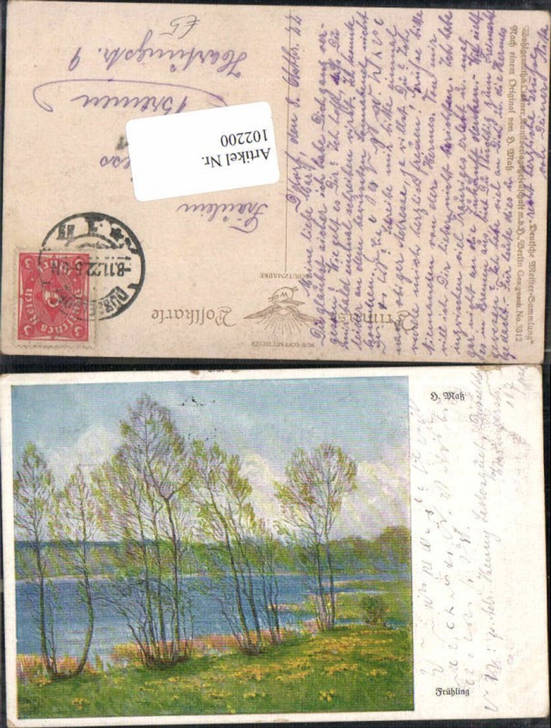 102200,H. Maß Frühling Sträucher See Bäume Primus 3312