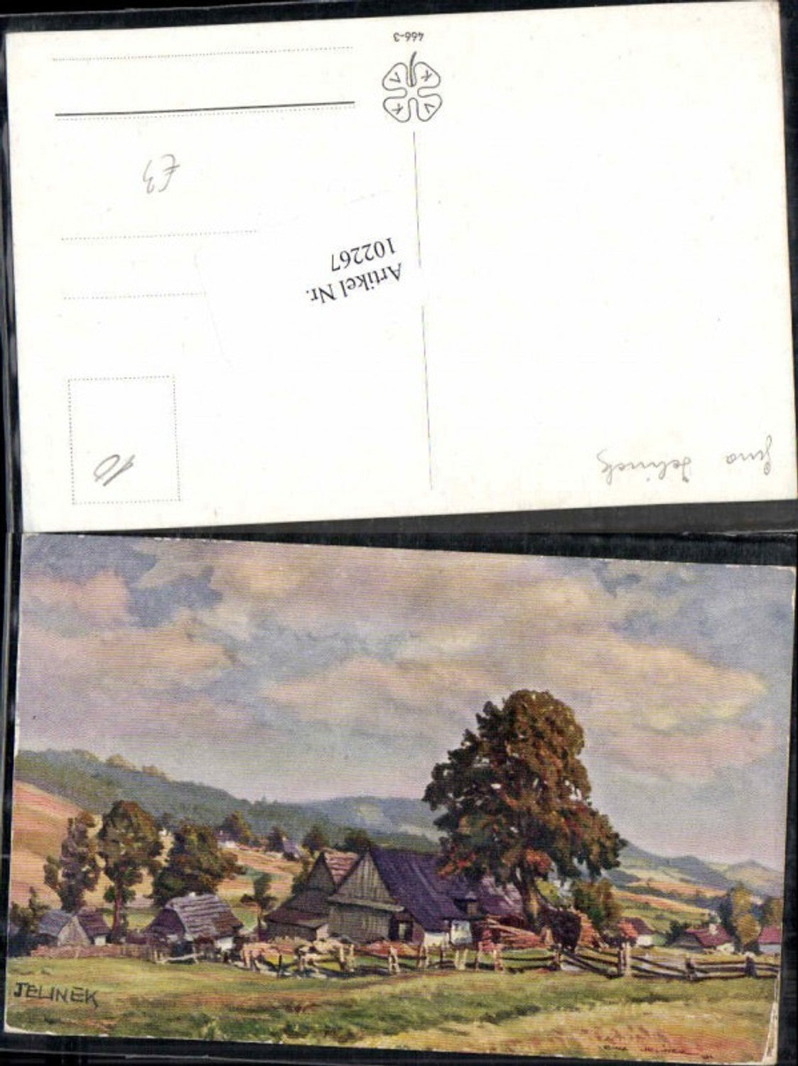 102267,Gina Jelinek Bauern Dorf Künstler AK